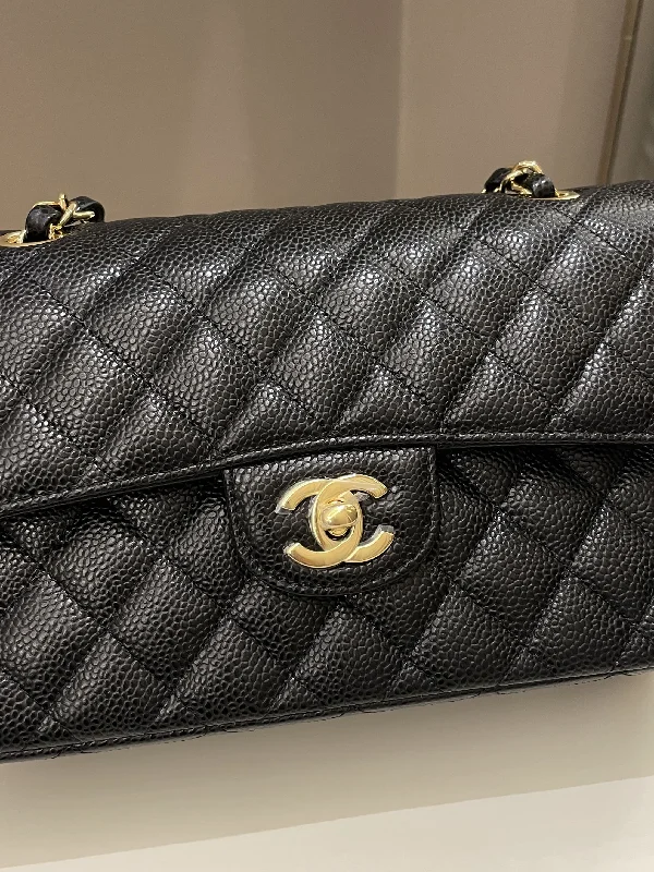 Chanel classicChanel Classic Quilted Small Double Flap Black Caviar