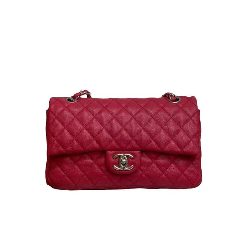 Chanel bags for women who appreciate fine craftsmanshipDouble Flap Medium Caviar Fuchsia Pink SHW