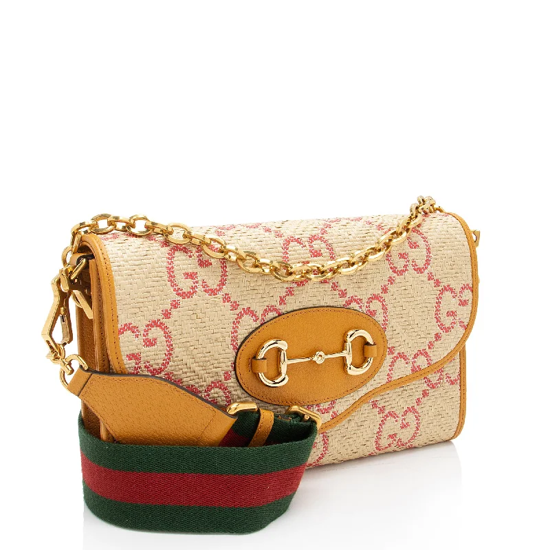 Ladies Gucci Dionysus bags with a star - shaped charmGucci GG Raffia Horsebit 1955 Small Shoulder Bag (OjXGsj)