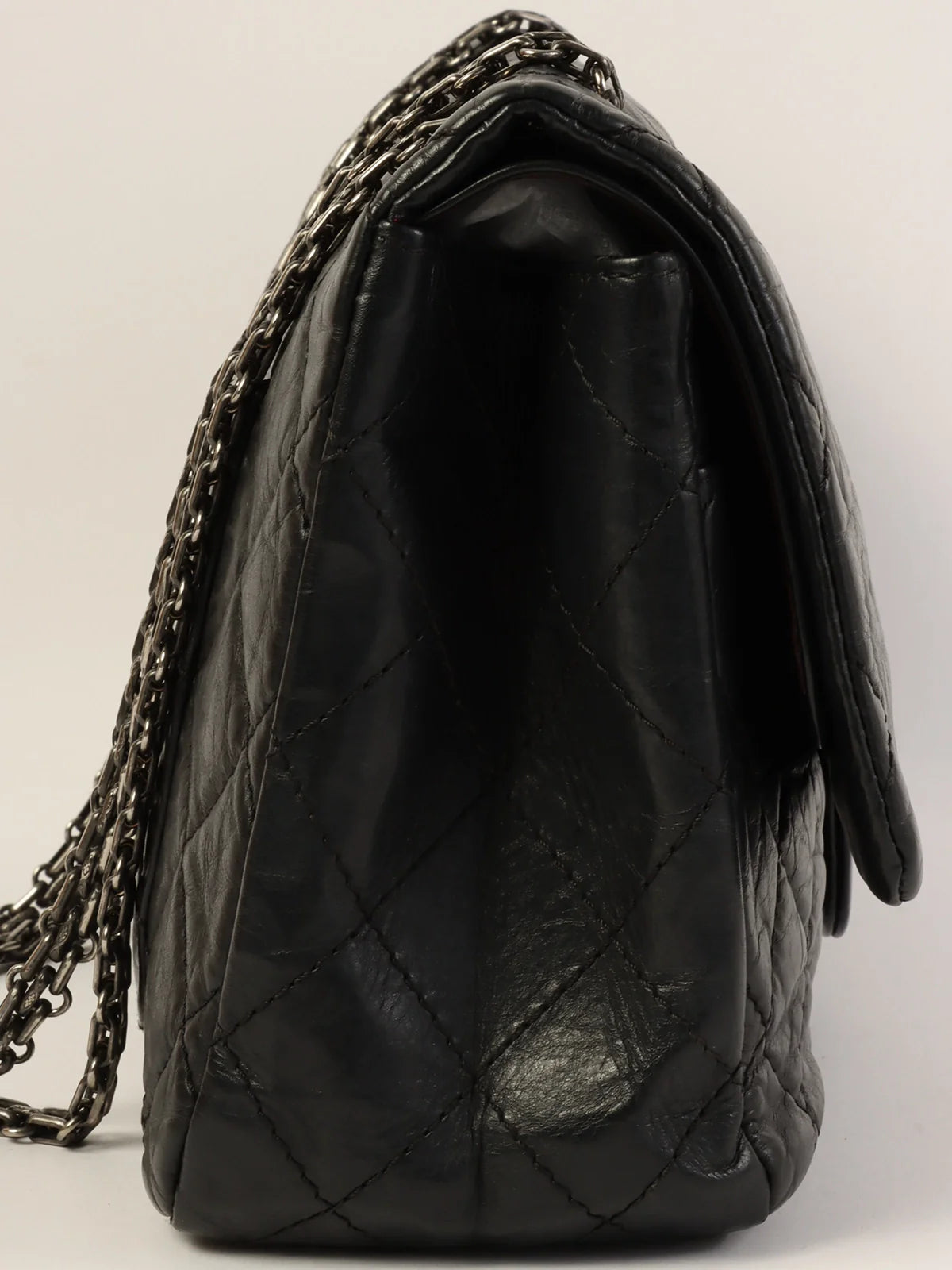 Chanel bags with iconic stitching detailsCHANEL Around 2011 Made 2.55 Chain Shoulder Bag Black