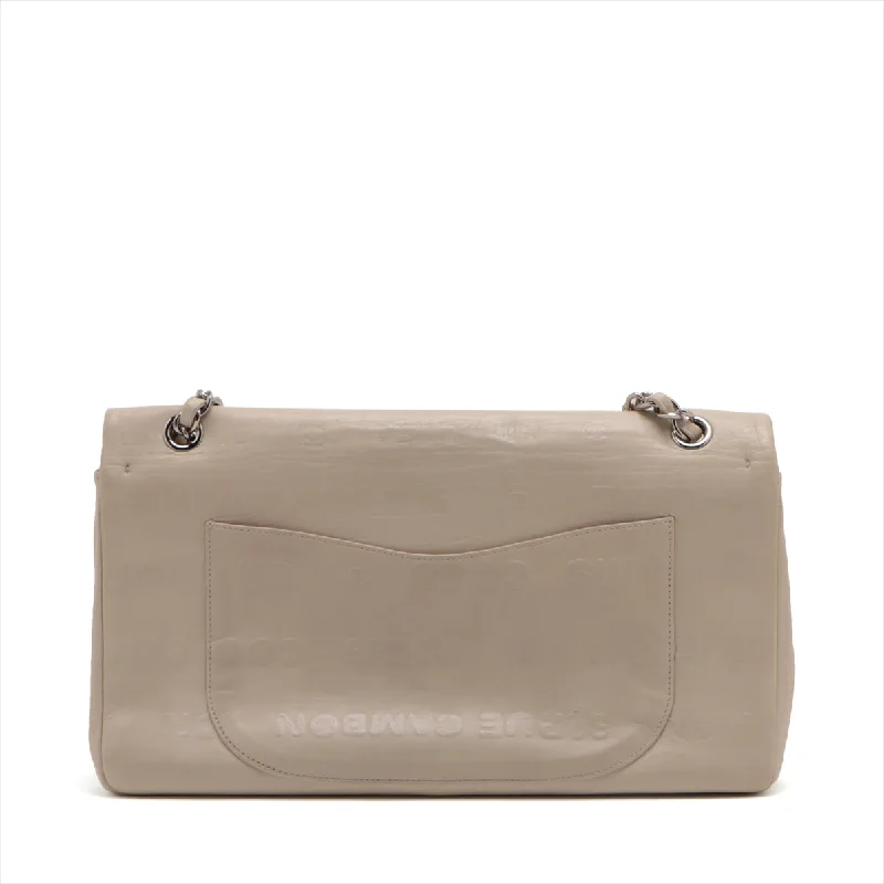 Chanel All - Match Handbag for Versatile StylingChanel 2.55 Leather Double Flap Double Chain Bag Beige Silver