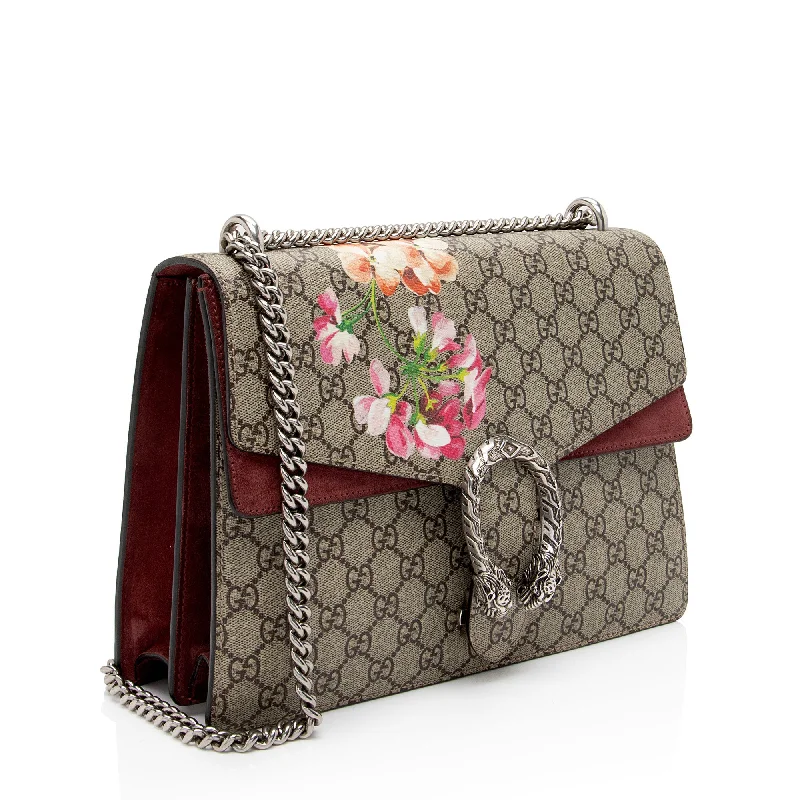 Women Gucci crossbody bags with a woven leather strapGucci GG Supreme Blooms Dionysus Medium Shoulder Bag (DE7aCr)