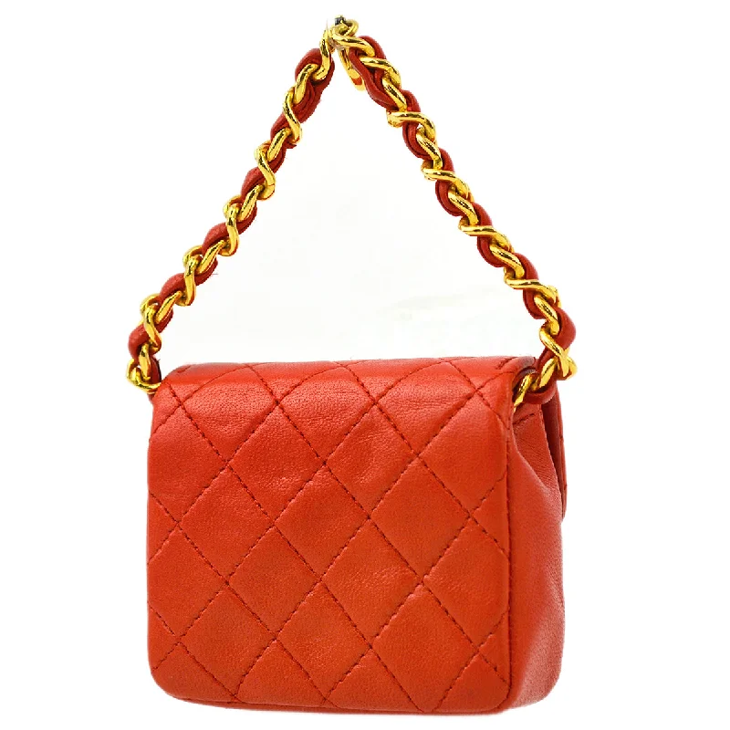 Chanel bags for women who love timeless fashionChanel Red Lambskin Classic Flap Micro Bag