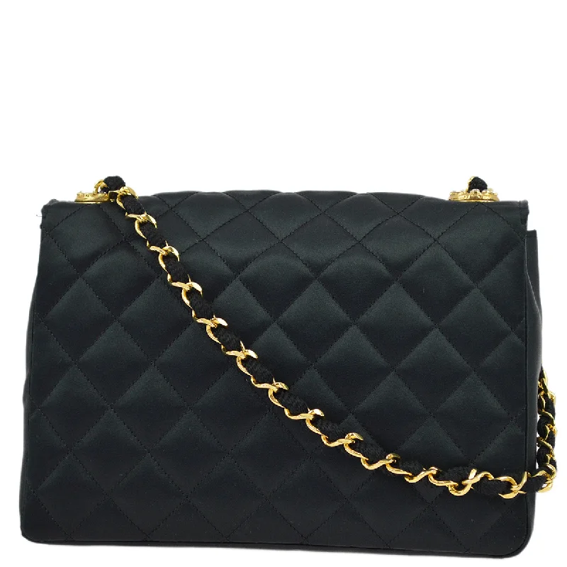 Chanel bags with exclusive seasonal releasesChanel Black Satin Rhinestone Chain Shoulder Bag