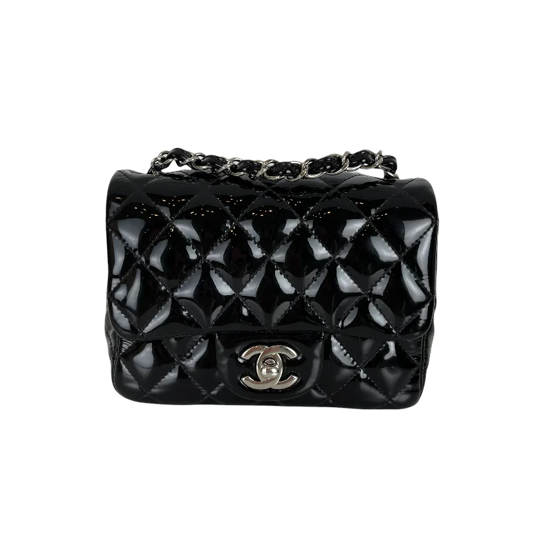 Chanel bags for women with a taste for high fashionClassic Patent Mini Square Black SHW