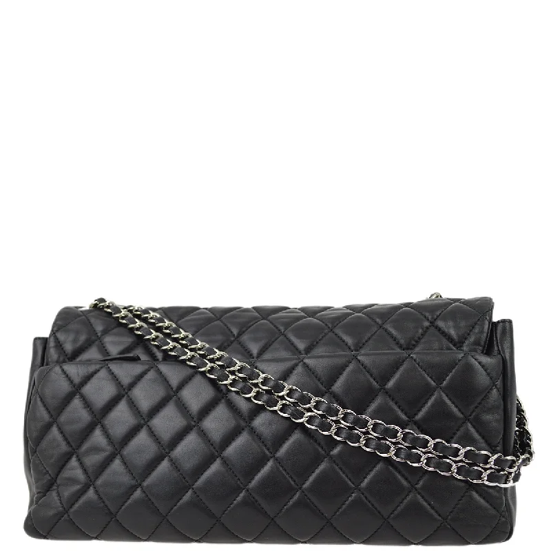 Chanel bags with iconic gold chainsChanel Black Lambskin Single Flap Shoulder Bag