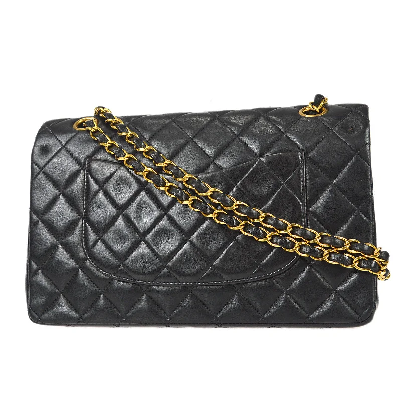 Chanel bags available at online luxury retaileCHANEL Classic Double Flap Medium Shoulder Bag Black Lambskin 78301