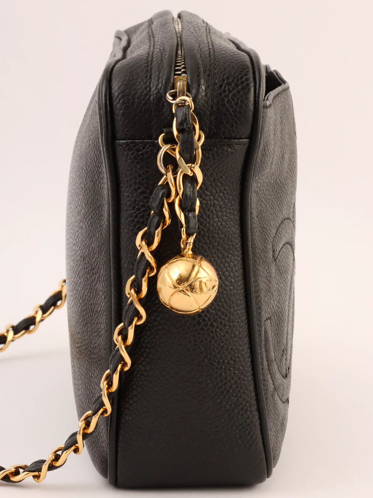 Chanel bags sale 2025CHANEL Around 1995 Made Triple Cc Mark Stitch Chain Shoulder Bag Black