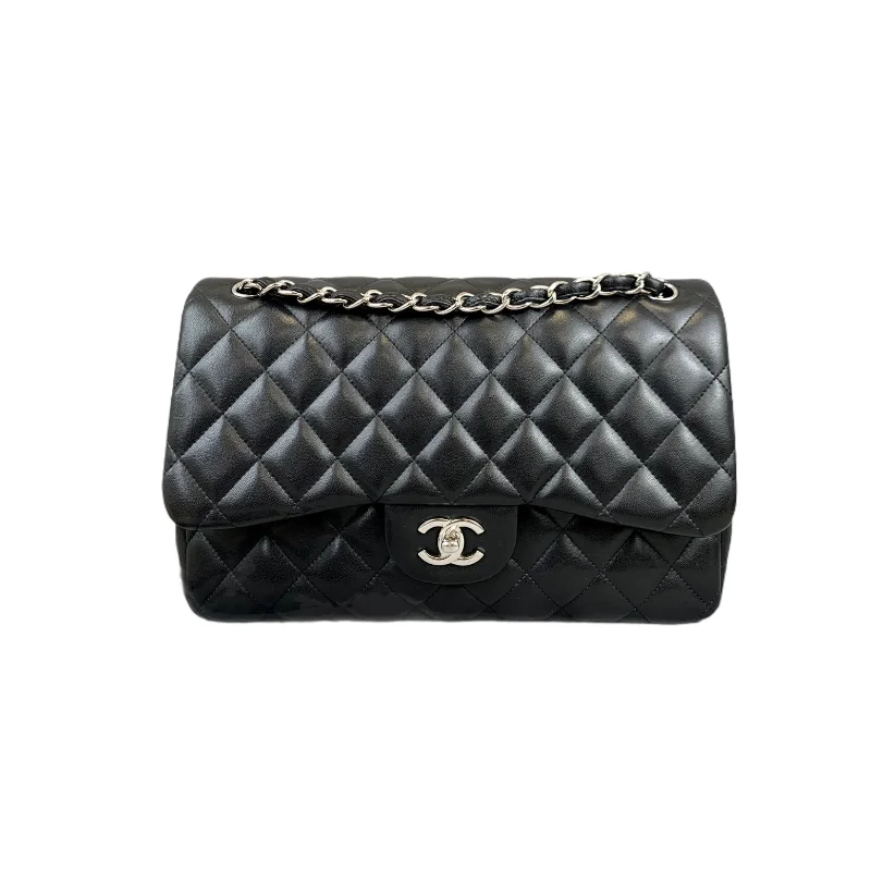 Chanel bags with modern touchesJumbo Double Flap in Black Lambskin with SHW