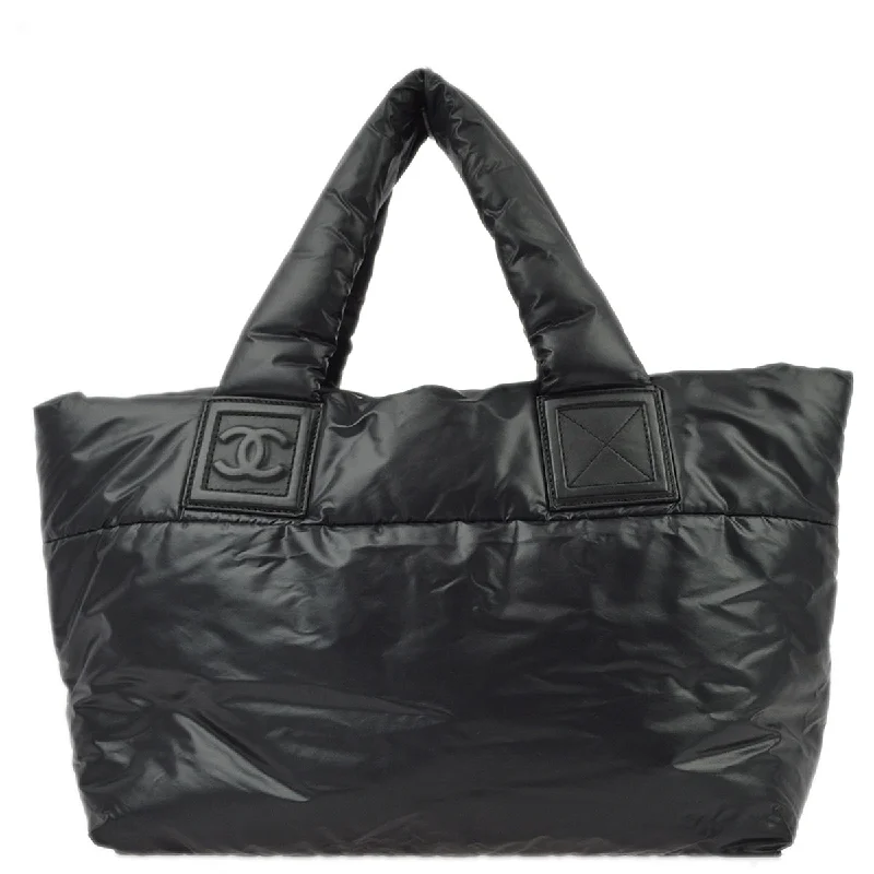 Chanel bags for women who appreciate fine craftsmanshipChanel Black Nylon Coco Cocoon Tote Handbag