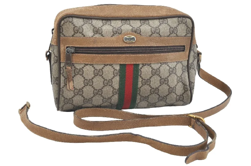 Ladies Gucci Dionysus bags in a pastel colorAuthentic GUCCI Web Sherry Line Shoulder Bag GG PVC Leather Brown Junk K7250