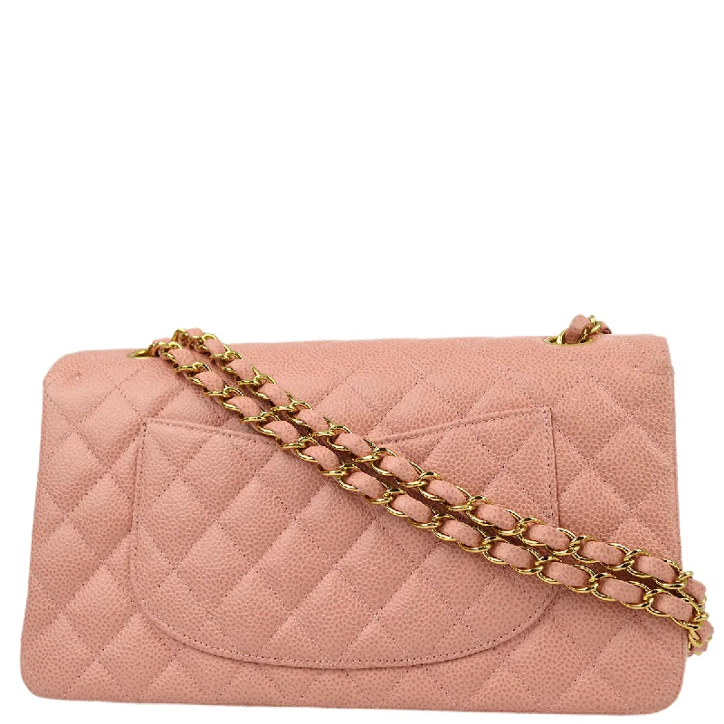 Chanel All - Match Handbag for Versatile StylingChanel Pink Caviar Medium Classic Double Flap Shoulder Bag