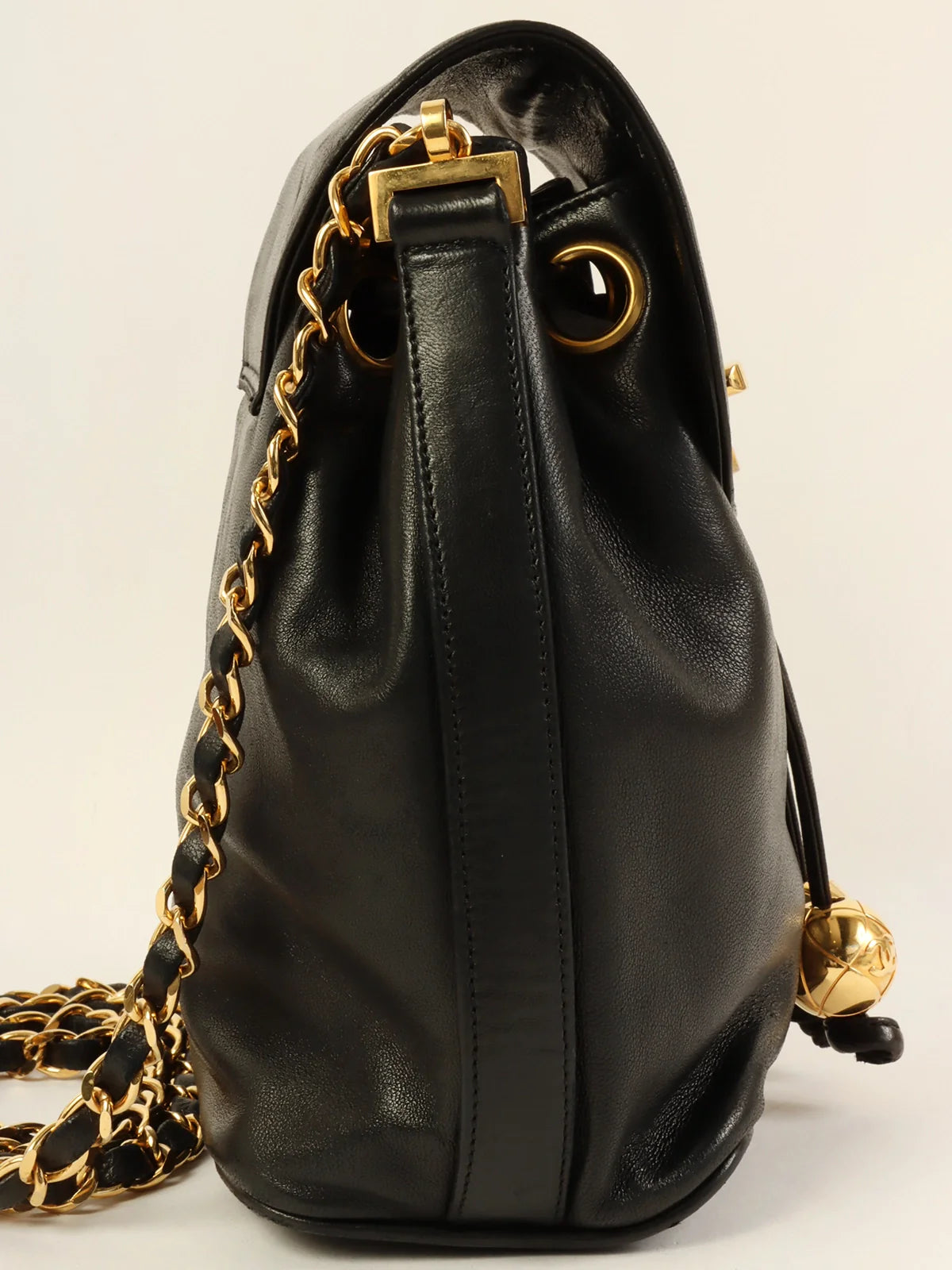 Chanel bags for a polished and professional appearanceCHANEL Around 1995 Made Turn-Lock Mini Drawstring Shoulder Bag With Pouch Black