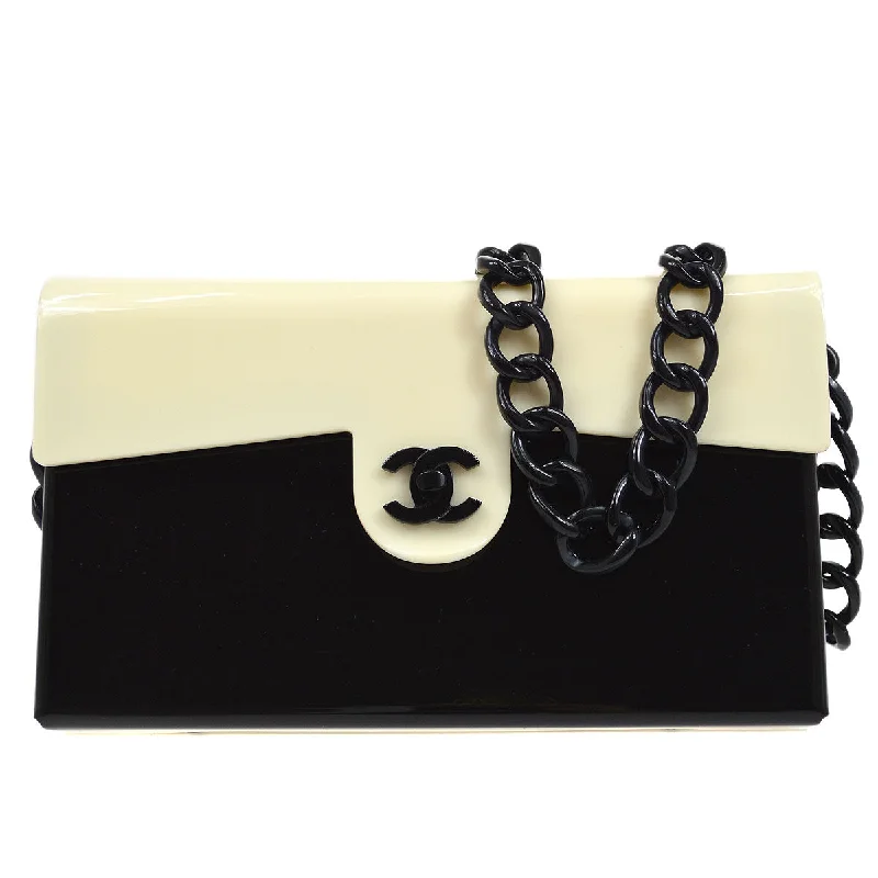 Chanel bags in luxury boutiques worldwideCHANEL 2000-2001 Monochrome Acrylic Shoulder Bag Small