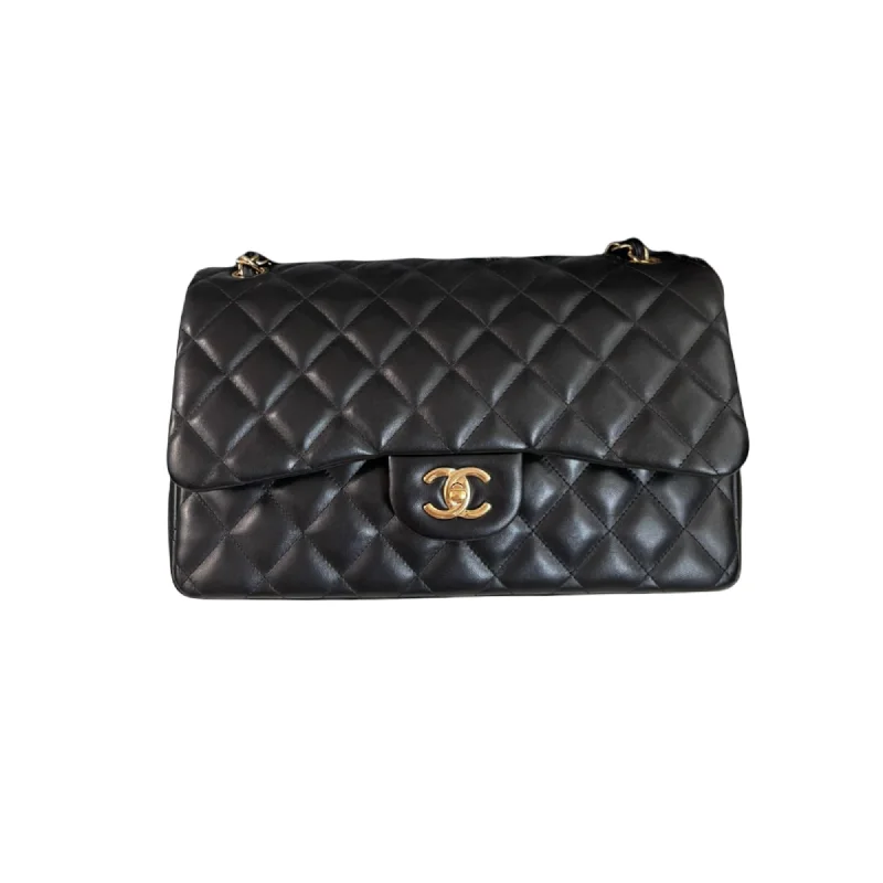 Chanel Small Crossbody Bag for TravelClassic Flap Jumbo Lambskin Black GHW