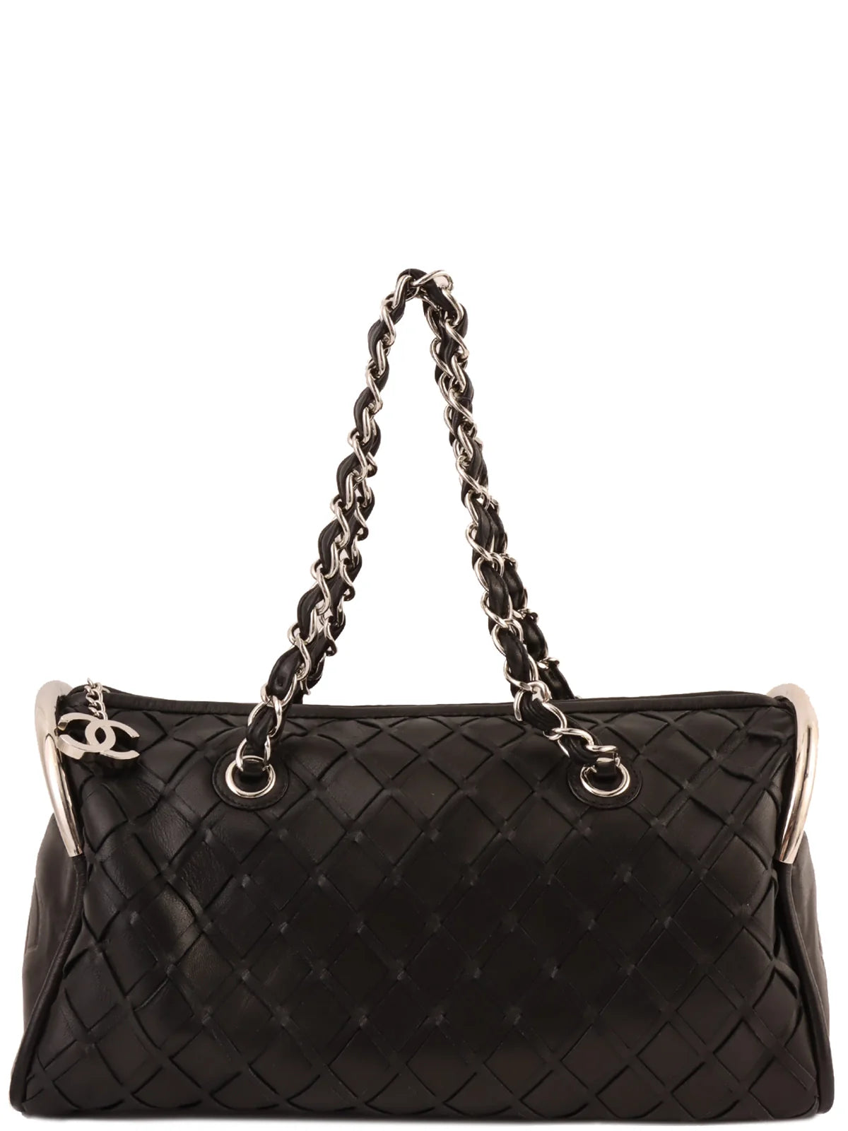 Chanel New Arrival Handbag with Gold HardwareCHANEL Around 2007 Made Cc Mark Charm Chain Mini Boston Black