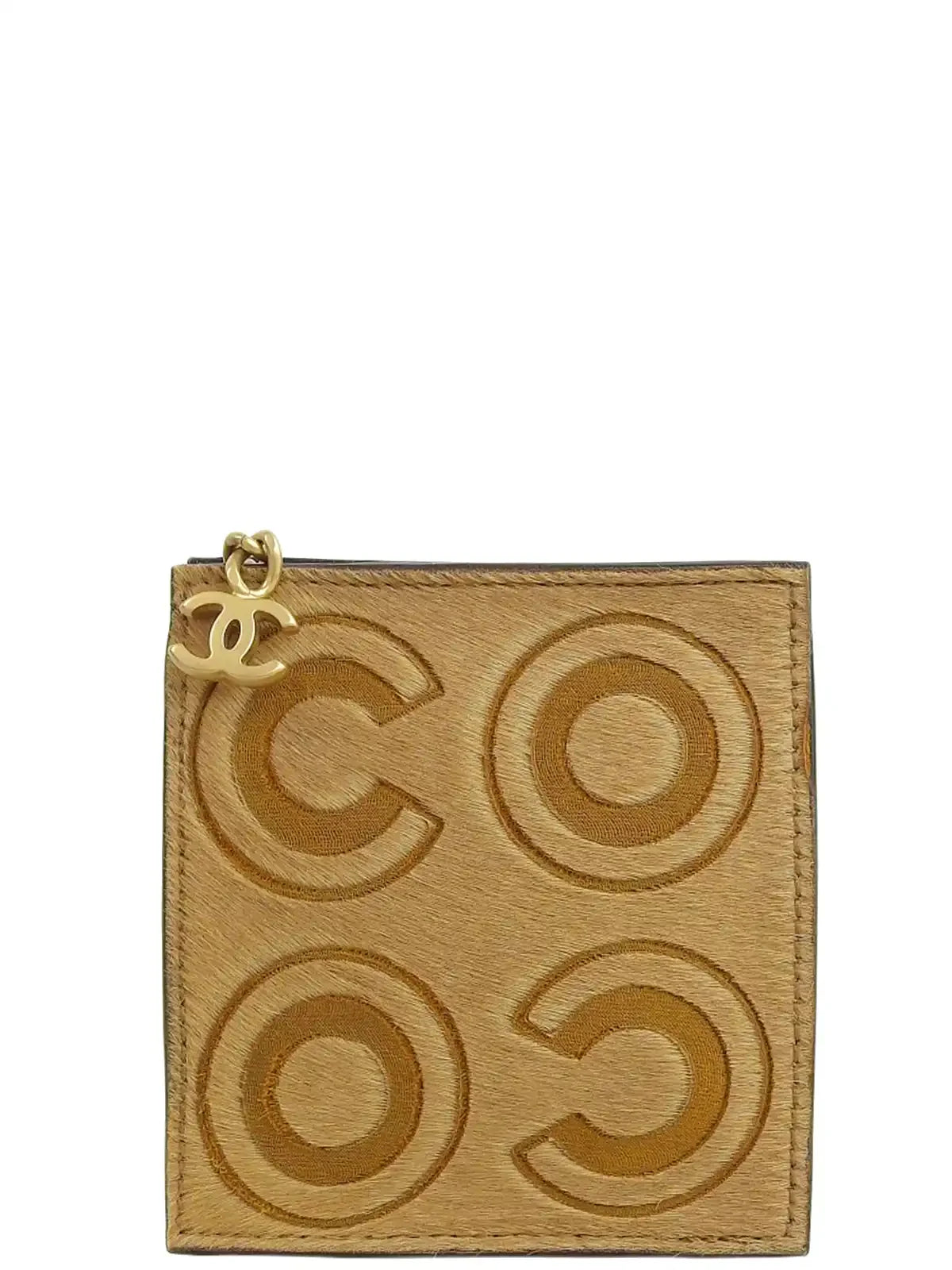 Chanel bags with adjustable chain strapsCHANEL Around 2000 Made Unborn Calf Embossed Cc Mark Charm Coin Case Beige/Purple