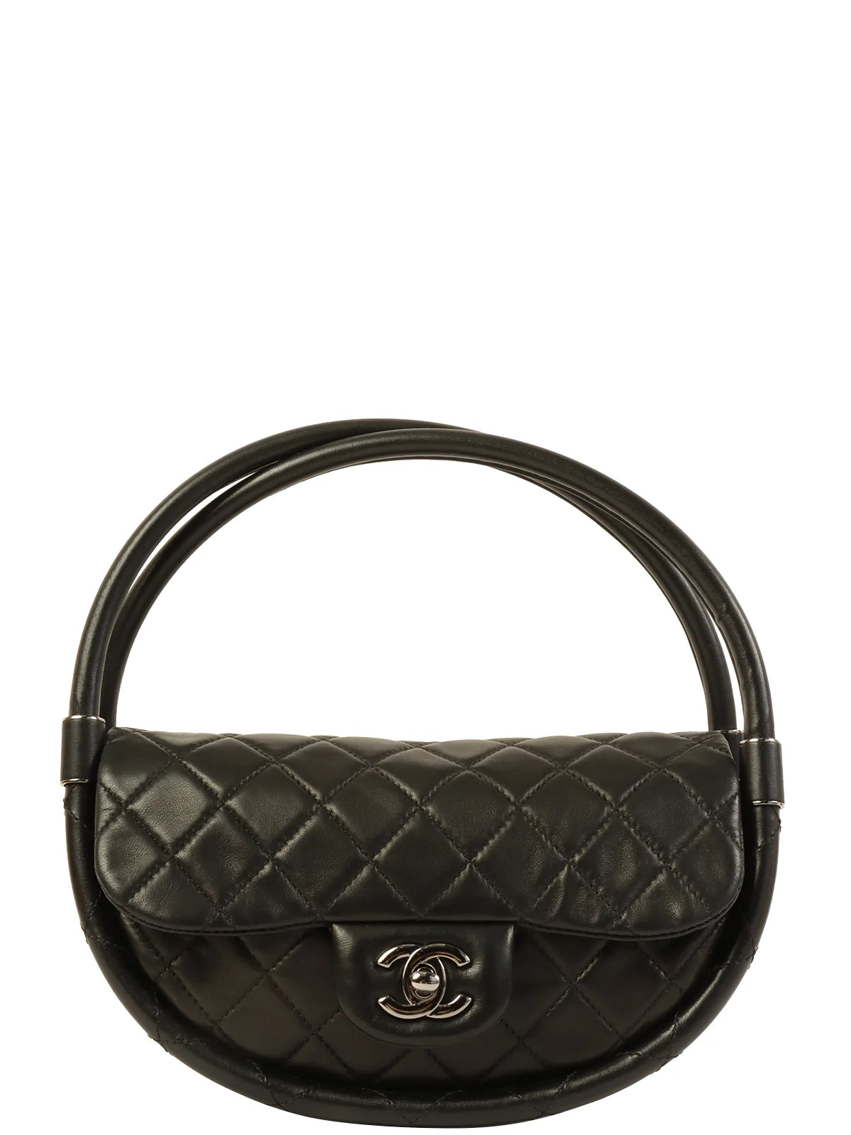 Chanel Vintage Inspired Handbag for Retro LoversCHANEL Around 2014 Made Hula Hoop Bag Mini Black